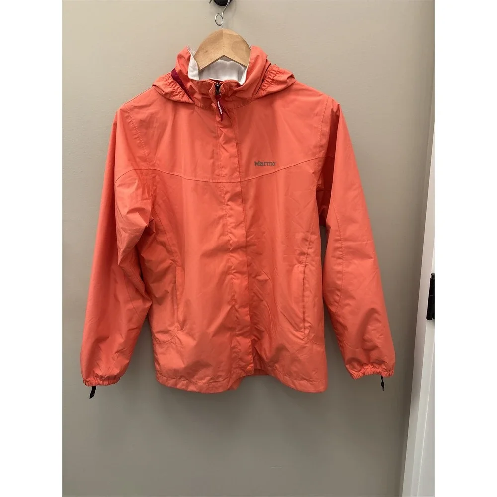 Marmot Precip Eco Component 3-in-1 Jacket Kids' XL Peach Shell And fleece EUC